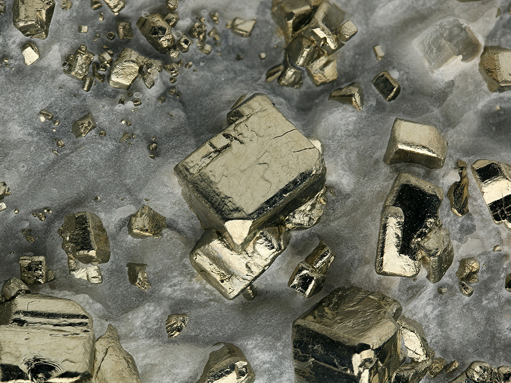 bijoux-et-mineraux:  Pyrite with Talc -  Oberdorf An Der Laming, Laming Valley, Bruck