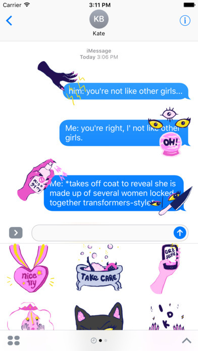 You can now download a Femsplain sticker pack from the app store!These stickers were made exclusivel