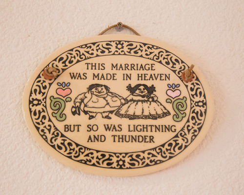 Vintage Marriage Plaque