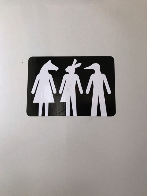 dagenssvenska: swedenized: Bathroom sign at the Natural History museum in Stockholm. Alla kaniner &a