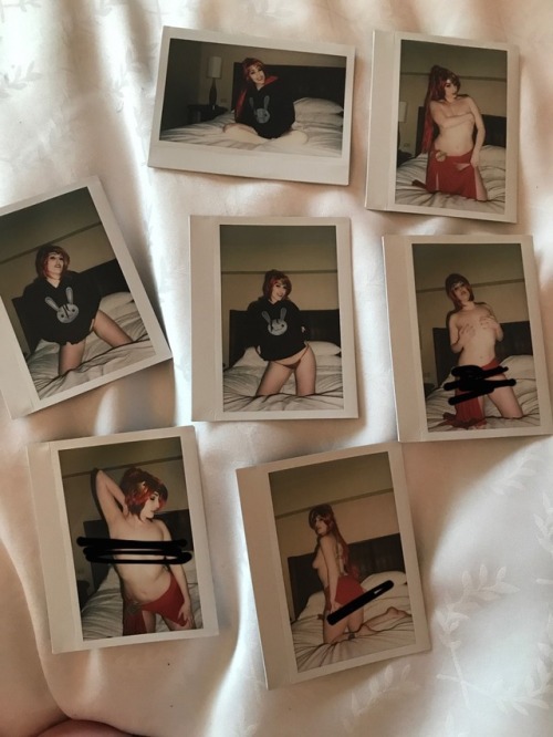 Took some Pyrrha boudoir photos and finally remembered to take polaroids while I’m already in a costume for future patrons in like… June 