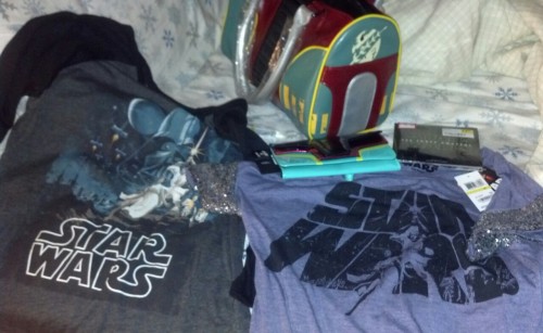 I got all star wars stuff for Christmas yesterday last night!!! :D