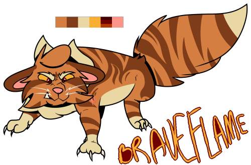 BRAVEKIT &gt; BRAVEPAW &gt; BRAVEFLAMEBraveflame is a fluffy ginger tabby with cream-colored fur on 