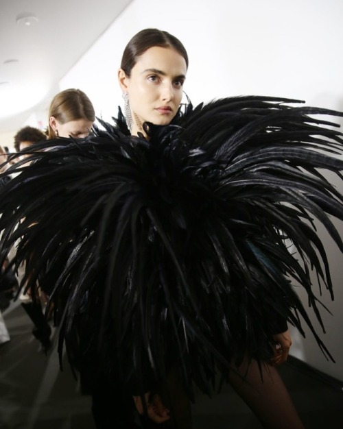 Backstage at Alexandre Vauthier Couture Fall 2018. Blanca Padilla ph. Delphine Achard