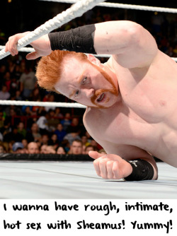 wwewrestlingsexconfessions:  I wanna have rough, intimate, hot sex with Sheamus! Yummy