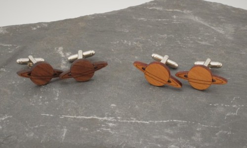 Planet cufflinks are now on our Etsy Shop! Choice of Earth, Mars, Jupiter and Saturn in wither walnu