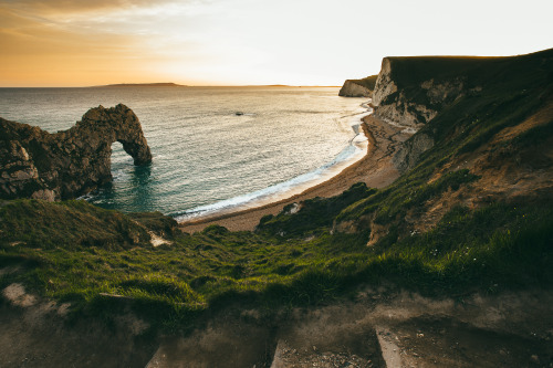 Sunset at Durdle Door, Dorset.