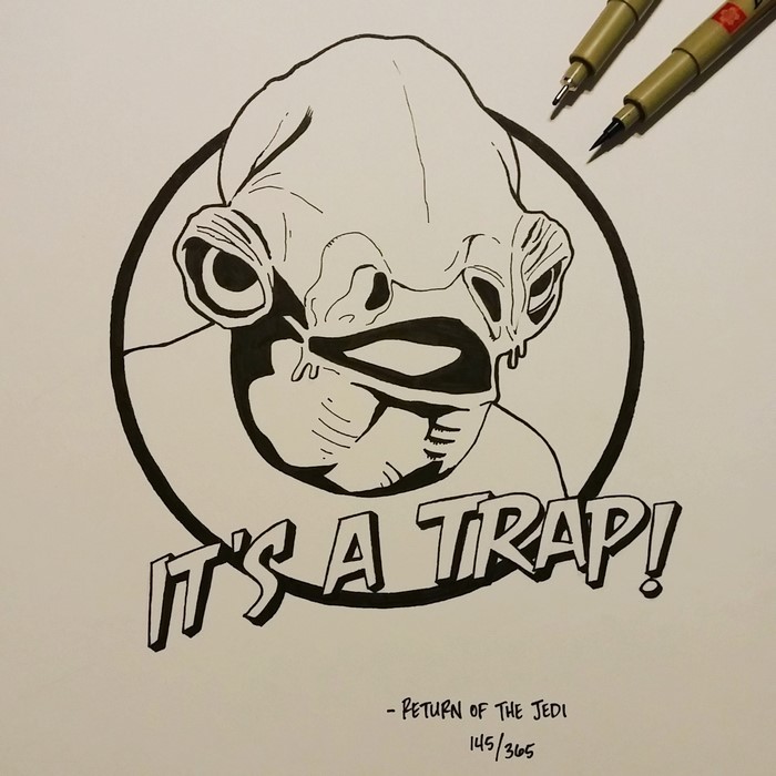pr1nceshawn:    365 Days of Hand Lettered Movie Quotes by Ian Simmons.   