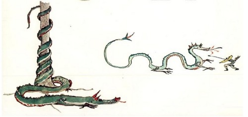 iobagio:professor tolkien’s paintings of dragonsfarmer giles of ham was an adorable read, and think 