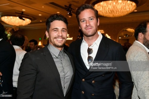 thelovelybonesbess: James Franco and Armie Hammer @ BaftaLA tea party.