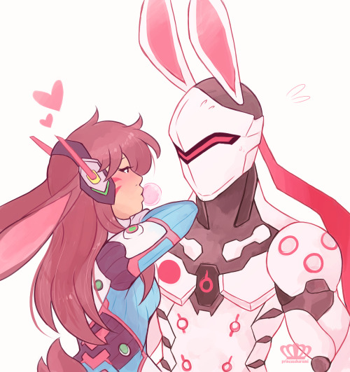 princessharumi:  finished a doodle i had laying around for a whilemy bunny otp ~ 