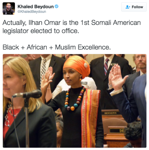 littleblackchats: the-movemnt: These photos of Ilhan Omar’s swearing-in ceremony shows exactly