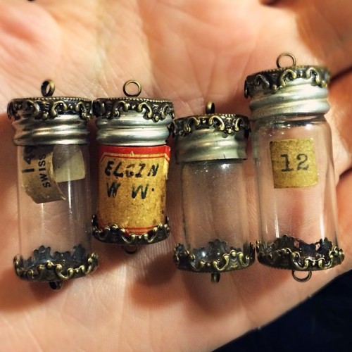 Finished these pendants. Going to make some quirky found object/oddities necklaces with them! #asund