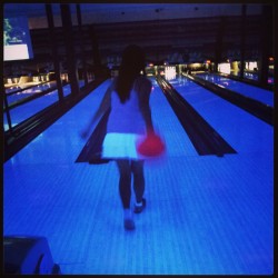 @jhane26 bowling in a glow in the dark mini skirt and shoes. Fucking sexy &lt;3