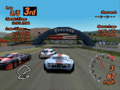 PS1 Gran Turismo 2: Ford GT40 on Rome Circuit Full 