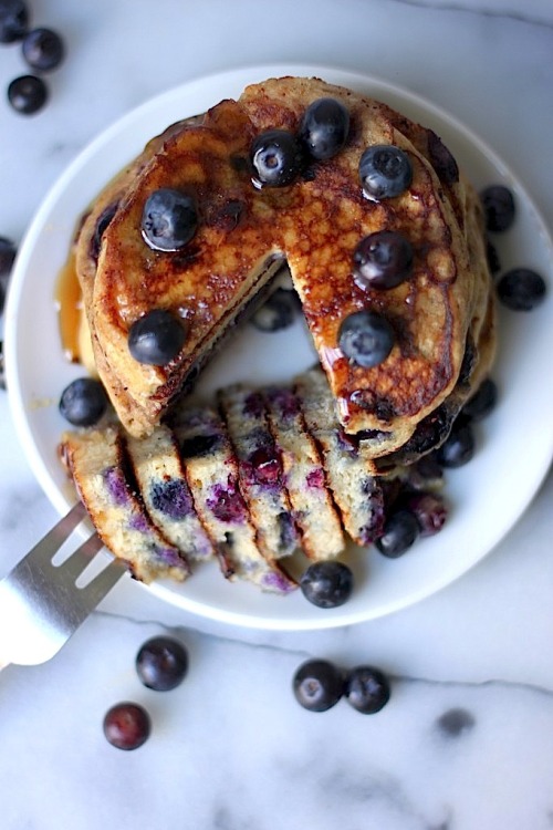 queenhealth: therecipepantry: The Blueberry Pancakes of Your Dreams  healthy and happy