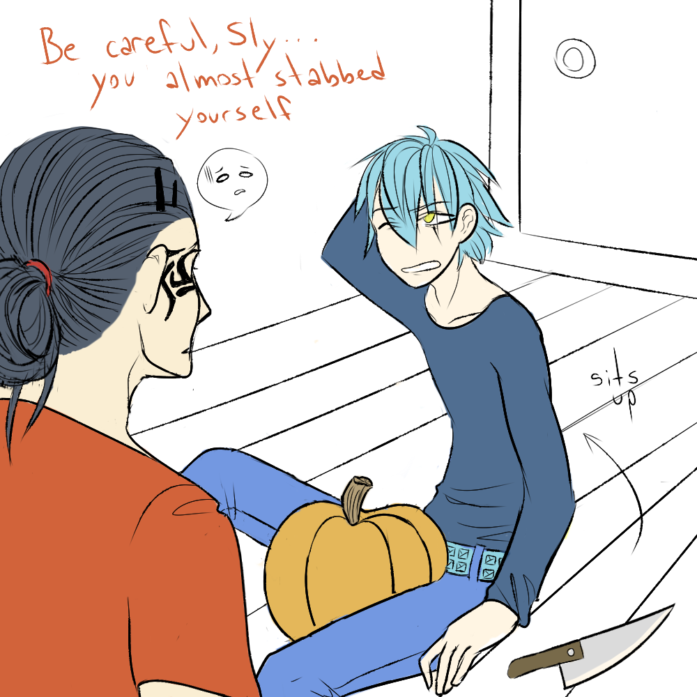 beniseragaki:  Sly probably walks around on Halloween stealing candy from little