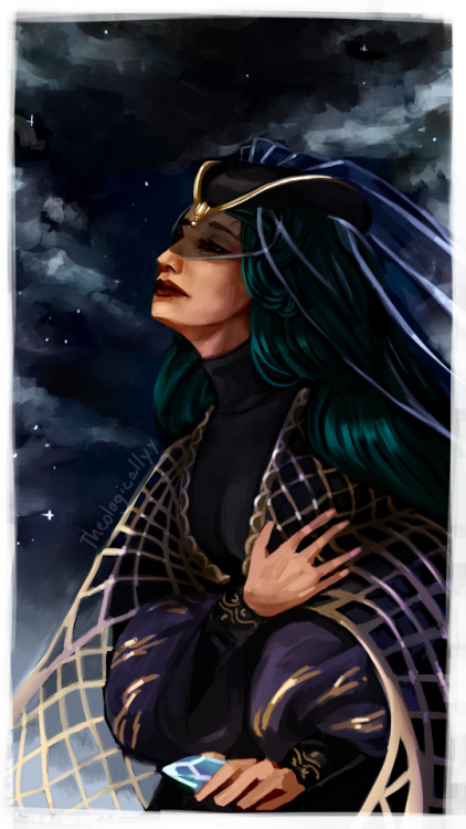 artsy-theo:Finished portrait of Almedha
