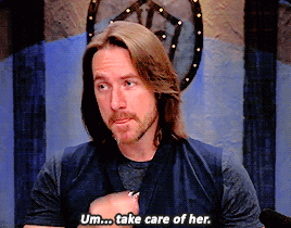 dinah-lance:Take care of her.[GIF description: a GIFset showing cast members of Critical Role, rolep