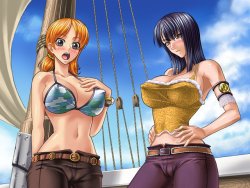 sexybossbabes:  ONE PIECE SEXY NAMI AND ROBIN [ NSFW ]picture source: thehentaiworld.com / All rights refer to the owner. I claim no ownersip. Probelm ? let me know…