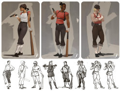 Kritzkast:  Female Team Fortress 2 Classes Were Almost Official Valve Artist Drew