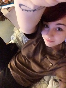 little-space-kitten:  No make up and a slobby