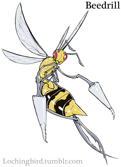 lochingbird: Beedrill variations! You can see the video of them being made over here, w
