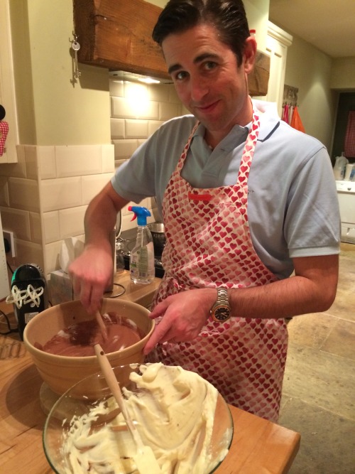 David Milburn, the Managing Partner for our Harrogate office, has contributed a chocolate cheesecake as part of the Stowe Family Law Bake Off.
Here he is (with a very fetching apron) in process of making it, and the finished result. Looks delicious!