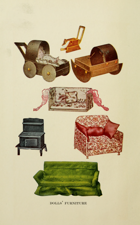 nemfrog:Dolls’ furniture. Children’s occupations. 1920. Frontispiece.Internet Archive