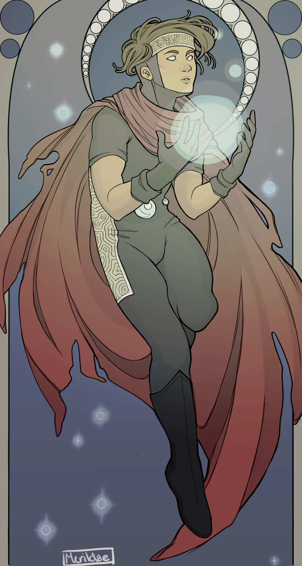 merildae:  i wanted to draw billy in the style of Alphonse Mucha because its summer