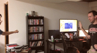 markipliergamegifs:  Omg that little Warfstache was the cutest ever! The way he waved Tiny Box Tim’s hand! Too cute~  The Cutest Little Warfstache 