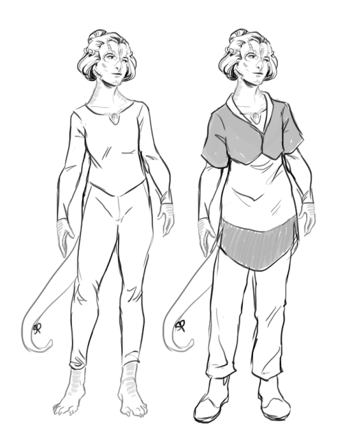starshiplamaupin:Concept for special undergarments for Cardassians traveling off world. The fibers r