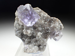 hematitehearts:  Fluorite on QuartzLocality: