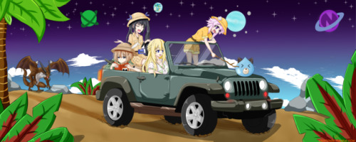   Commission for Azurekite and the Neptunia Subbreddit Discord Channel.This one was quite the challenge. I’ve never drawn any kind of vehicle or a dragon for that matter. I spent a lot of time with a lot of references trying to get the jeep and
