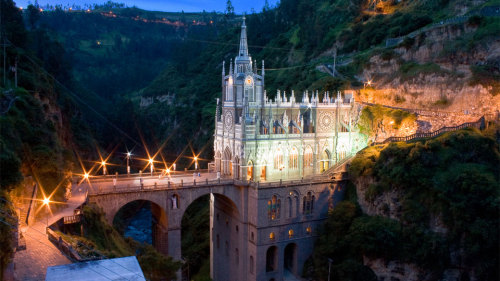 Porn sixpenceee:  Las Lajas Sanctuary is a basilica photos