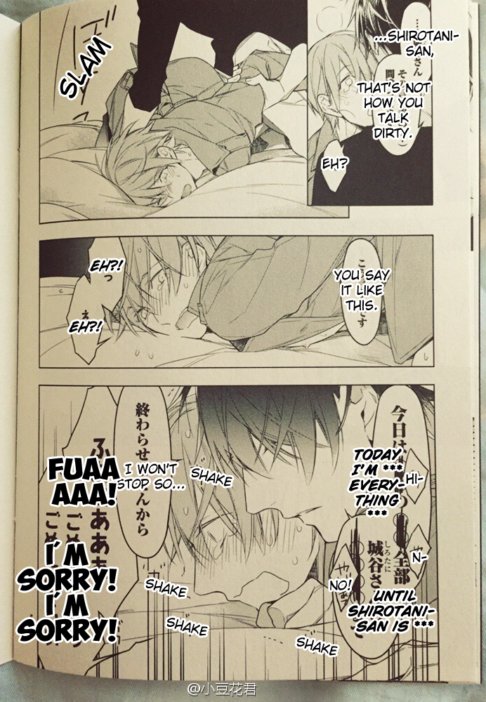 ikahomine:  Lol im dying. extra from the drama cd 2!!!! decided to translate this.