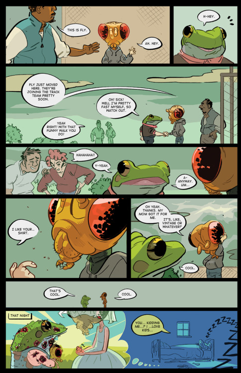 meisterc:pollyguo: Frog & Fly: a short comic about love5 pages (warning: some body horror)