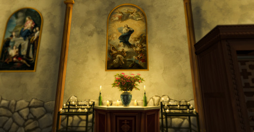 Soo, I made a Catholic Church for my mexican sims, I love colonial style Church CC stuff is from Pan