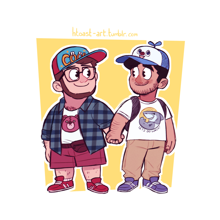 htoast-art:  Lame hats with @dr-mcturtlebits. ( @bowzdoodlebits ) I was meant to