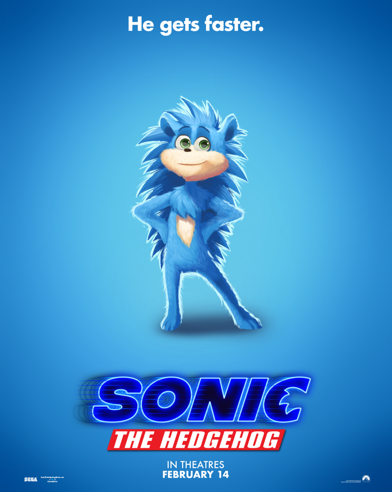 SONIC 3 HYPE — Sonic Movie Poster (Fan Made) Basically Sonic