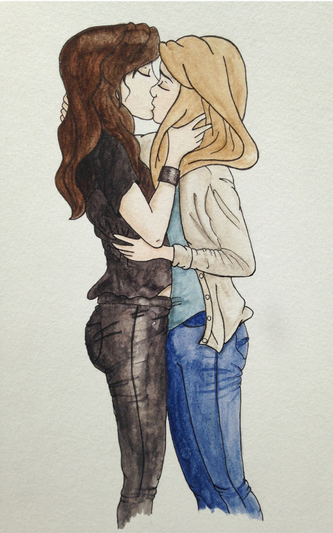 carmilla-lolstein:  In honor of the Carmillapocalypse, here’s a sketch of the Hollstein kiss I did ages ago but never posted because I am a huge chicken I never got around to itBuckle up, Creampuffs!