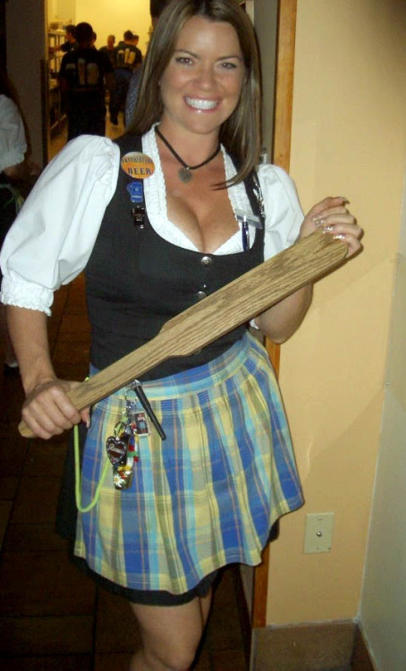 slipperme18: Yes, I am the waitress that males hire to give spankings with this wooden paddle. Do yo
