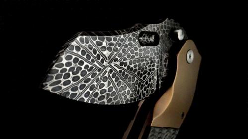 everyday-cutlery:  Sniper Bladeworks Custom Damascus DMF by MSGBN