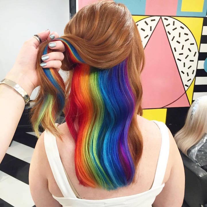 stuffgurlswant:  Rainbow Hair That Magically Hides Under Natural Hair Becomes The