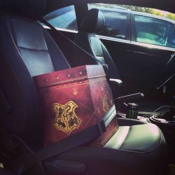 Daily-Harry-Potter:  Only The Safest Transportation For My Harry Potter Box Set.http://Daily-Harry-Potter.tumblr.com
