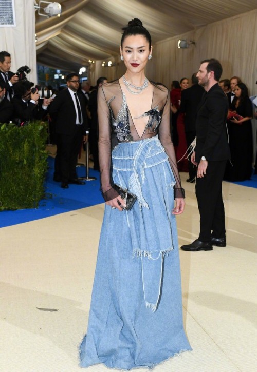 LIU WEN wearing OFF-WHITE at the MET GALA