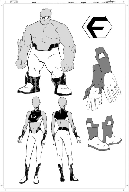 Design sheets for the FANTASTIX!You’ll meet them in Fantastic Four 04, by Dan Slott and Sara Pichell