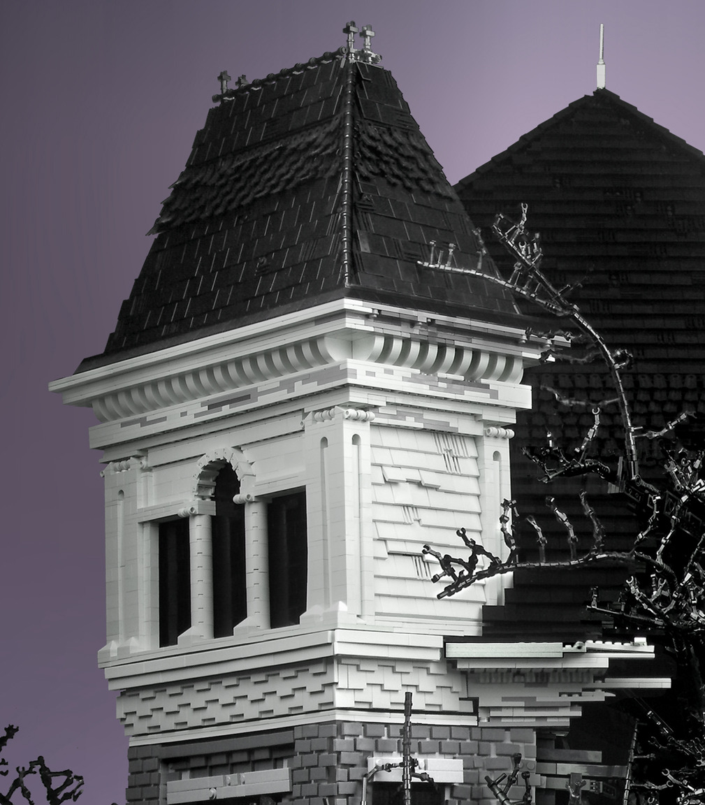 decadent-dollhouse:  “Victorian with Tree” by Michael Doyle.5’ x 3’ x 2’