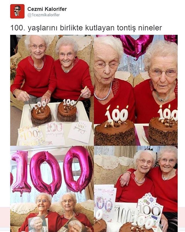 100. yaşlarını birlikte...