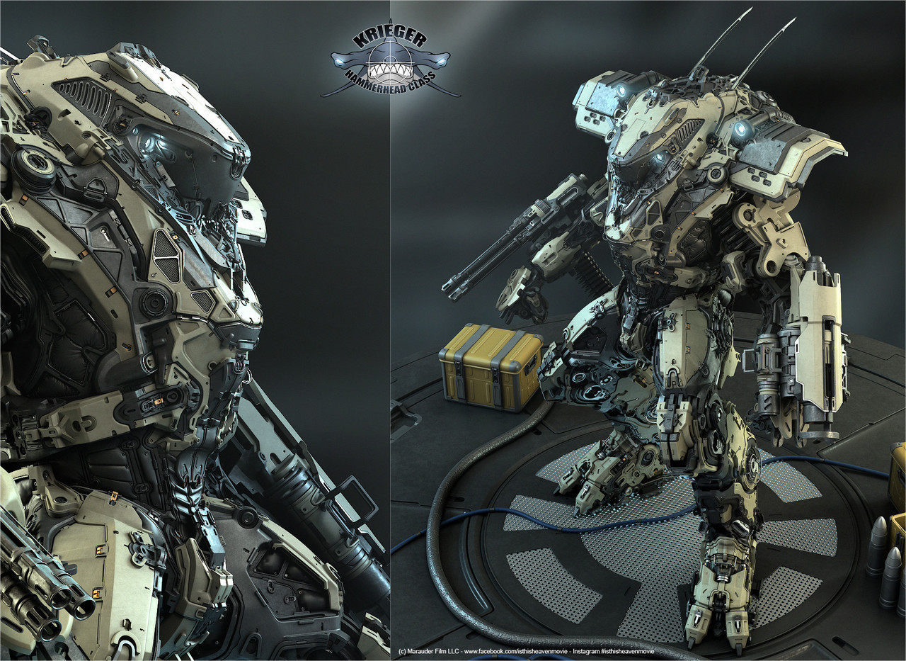 rhubarbes:  ArtStation - Krieger Mechsuit for “Is This Heaven” episodic short,